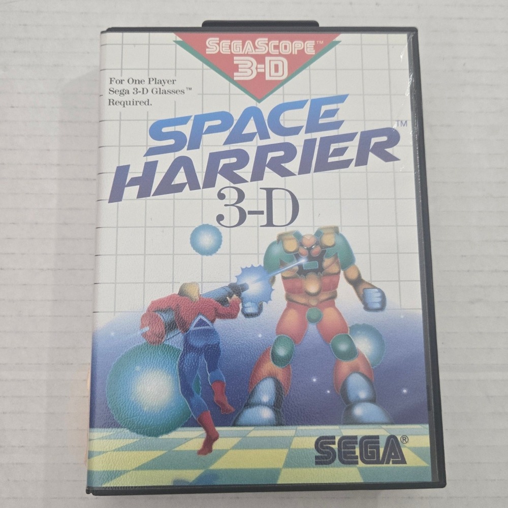 Space Harrier 3D Sega Master System 1988 CIB Complete In Box With Manual Tonka